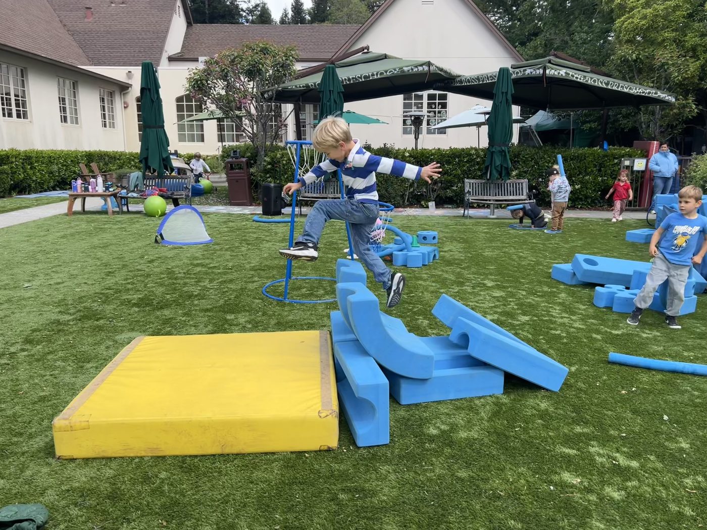 Children active and moving at The Ross Preschool