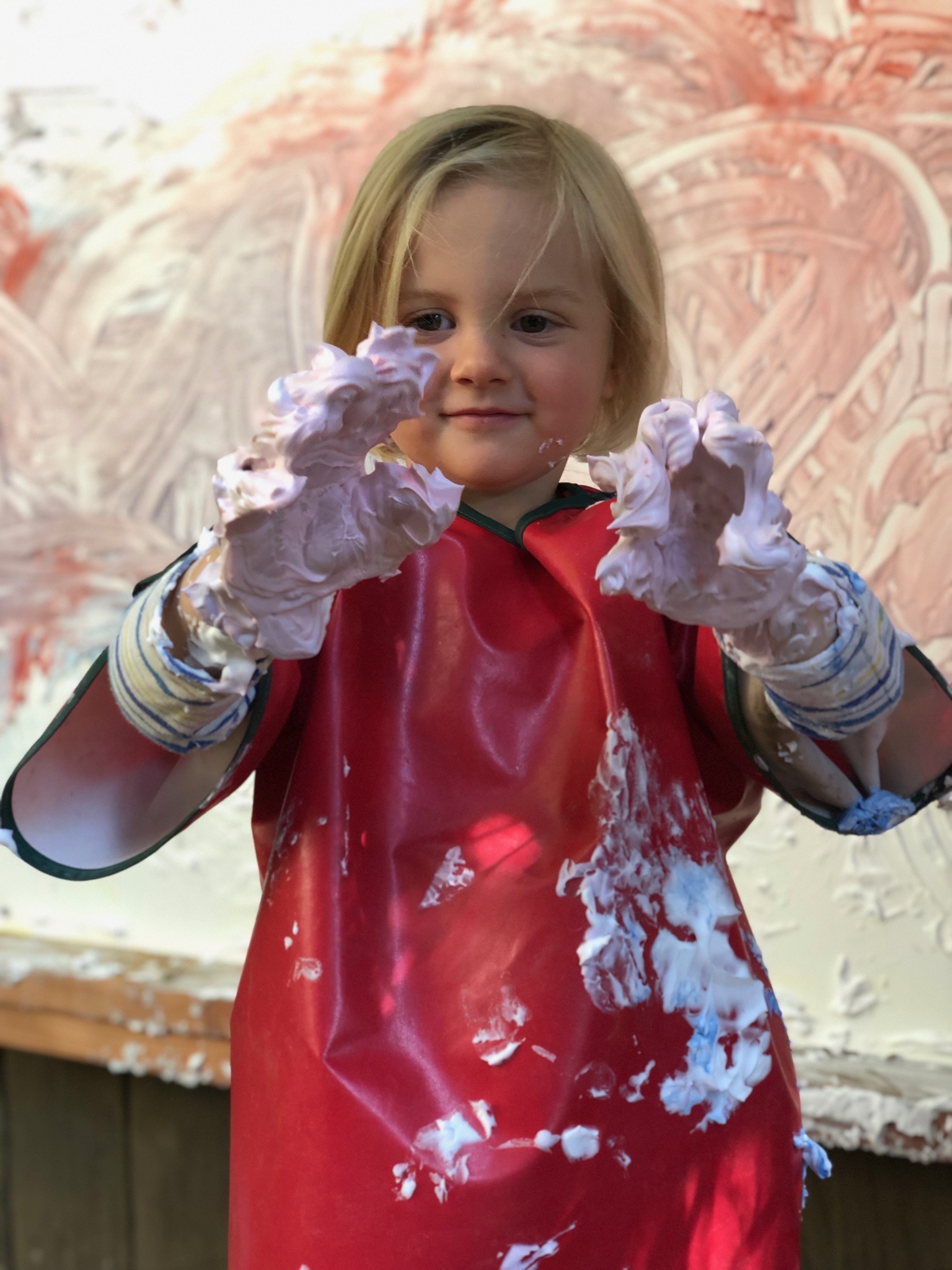 Children exploring sensory materials at TRP summer camp